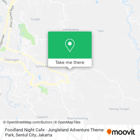 Foodland Night Cafe - Jungleland Adventure Theme Park, Sentul City map