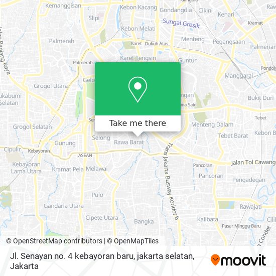 Jl. Senayan no. 4 kebayoran baru, jakarta selatan map