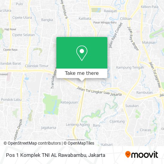 Pos 1 Komplek TNI AL Rawabambu map