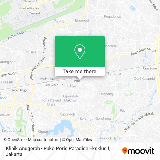 Klinik Anugerah - Ruko Poris Paradise Eksklusif map