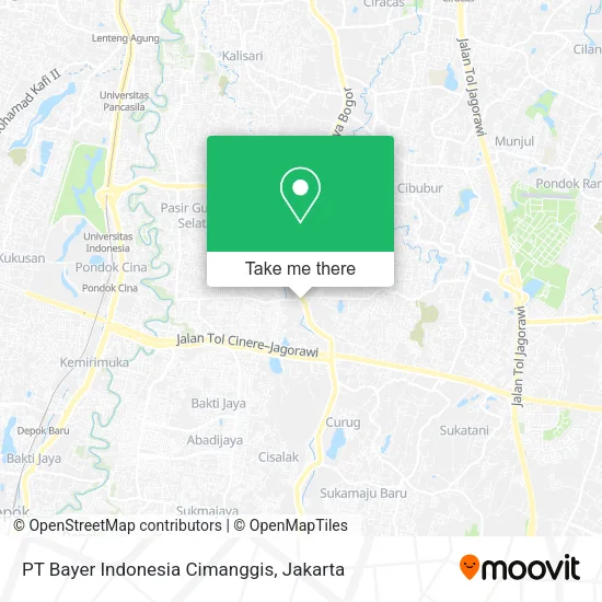 PT Bayer Indonesia Cimanggis map
