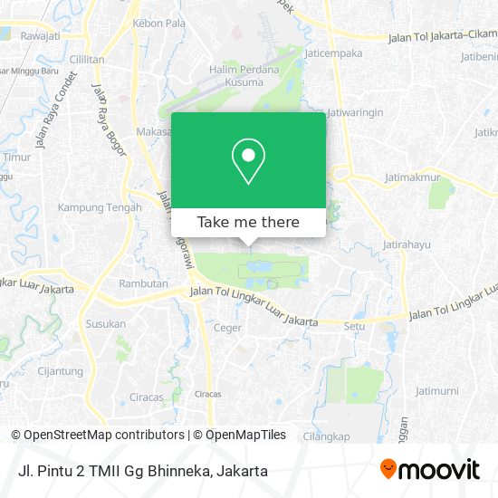 Jl. Pintu 2 TMII Gg Bhinneka map