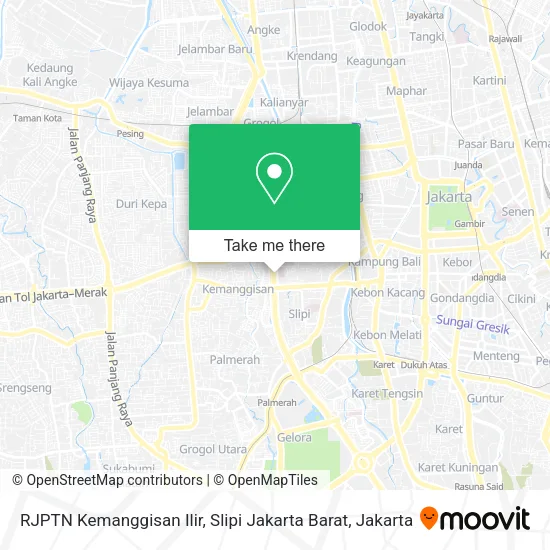 RJPTN Kemanggisan Ilir, Slipi Jakarta Barat map