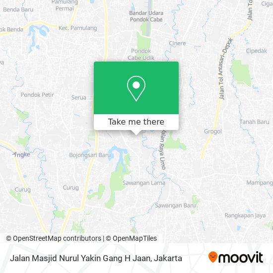 Jalan Masjid Nurul Yakin Gang H Jaan map