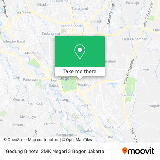 Gedung B hotel SMK Negeri 3 Bogor map