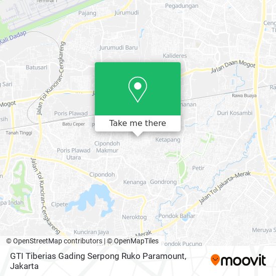 GTI Tiberias Gading Serpong Ruko Paramount map