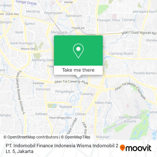 PT. Indomobil Finance Indonesia Wisma Indomobil 2 Lt. 5 map