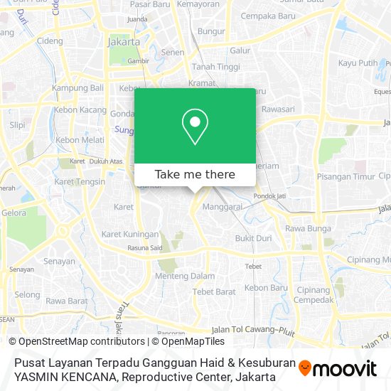 Pusat Layanan Terpadu Gangguan Haid & Kesuburan YASMIN KENCANA, Reproductive Center map