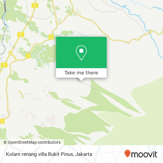 Kolam renang villa Bukit Pinus map