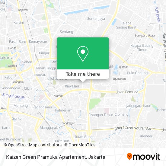Kaizen Green Pramuka Apartement map
