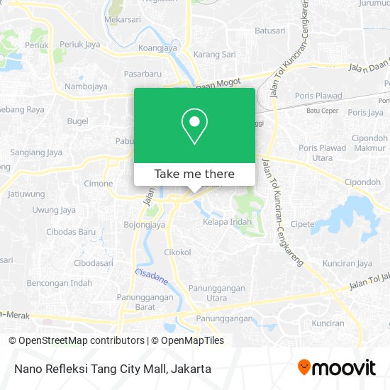 Nano Refleksi Tang City Mall map