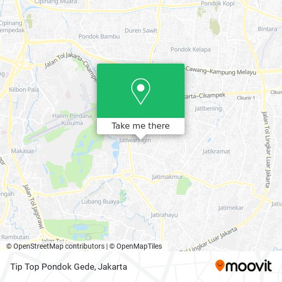 Tip Top Pondok Gede map