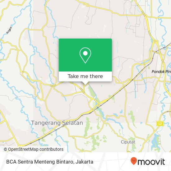 BCA Sentra Menteng Bintaro map