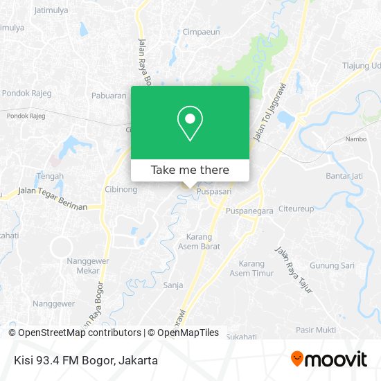 Kisi 93.4 FM Bogor map
