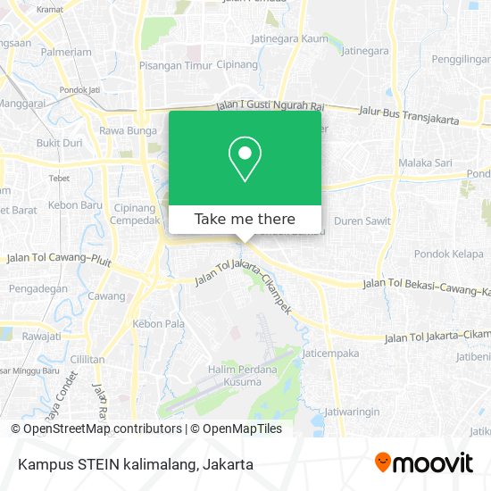 Kampus STEIN kalimalang map