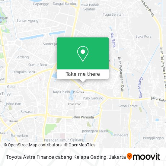 Toyota Astra Finance cabang Kelapa Gading map