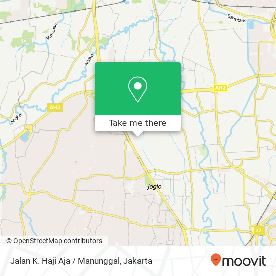 Jalan K. Haji Aja / Manunggal map