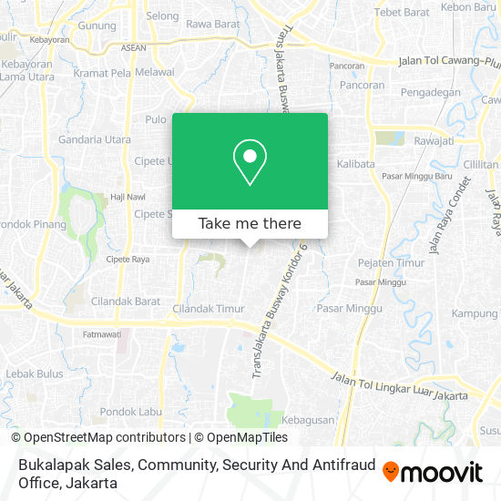 Bukalapak Sales, Community, Security And Antifraud Office map