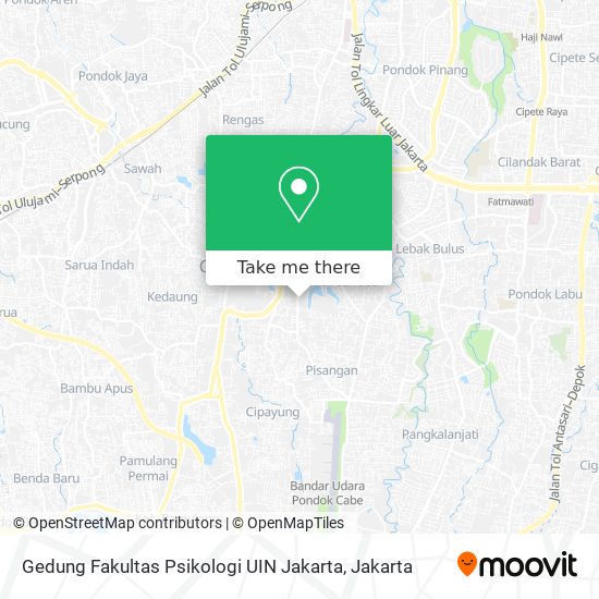 Gedung Fakultas Psikologi UIN Jakarta map
