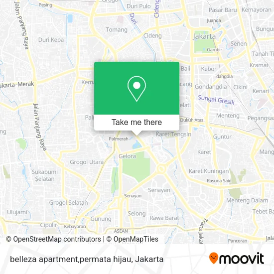 belleza apartment,permata hijau map
