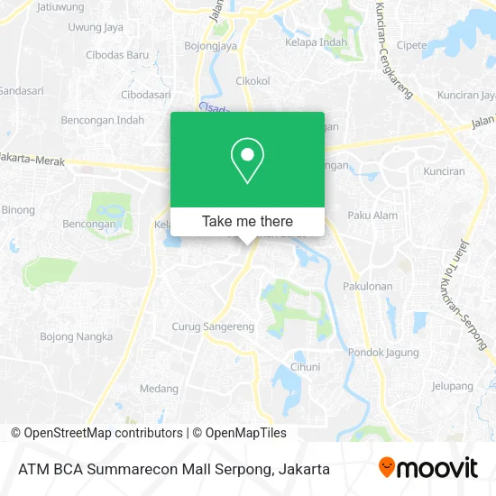 ATM BCA Summarecon Mall Serpong map