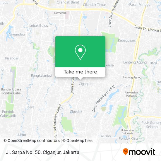 Jl. Sarpa No. 50, Ciganjur map