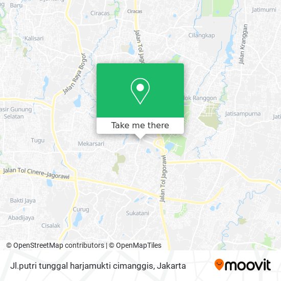 Jl.putri tunggal harjamukti cimanggis map