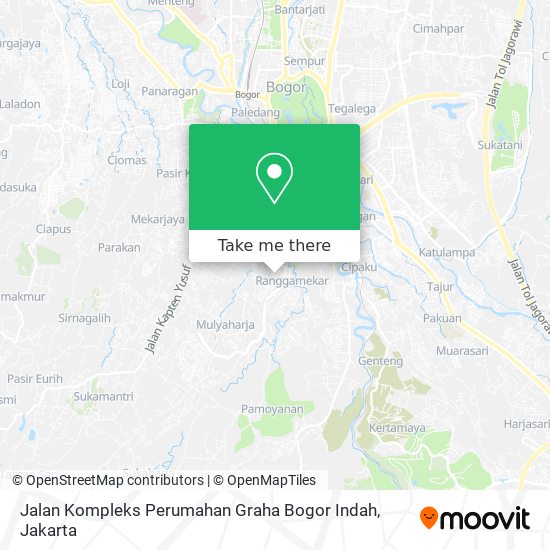 Jalan Kompleks Perumahan Graha Bogor Indah map