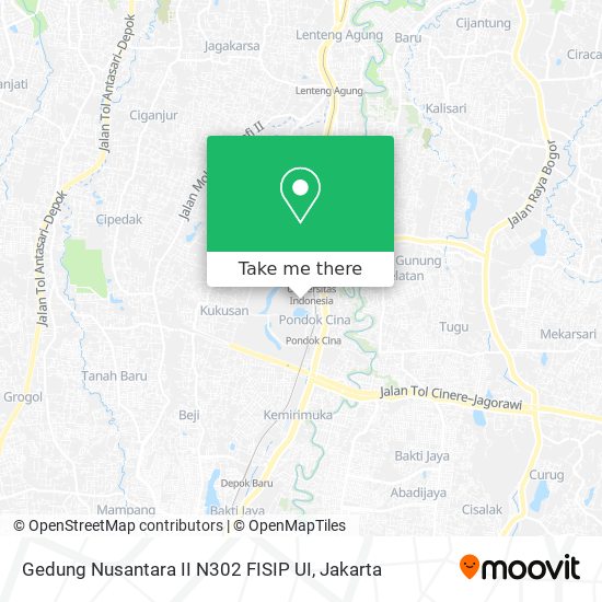 Gedung Nusantara II N302 FISIP UI map