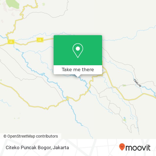 Citeko Puncak Bogor map