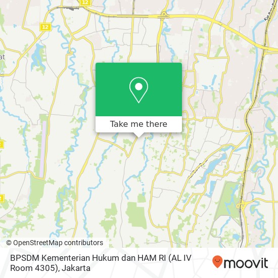 BPSDM Kementerian Hukum dan HAM RI (AL IV Room 4305) map