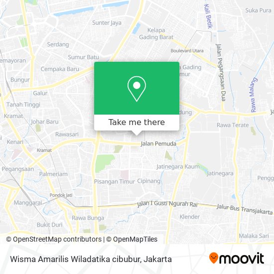 Wisma Amarilis  Wiladatika cibubur map