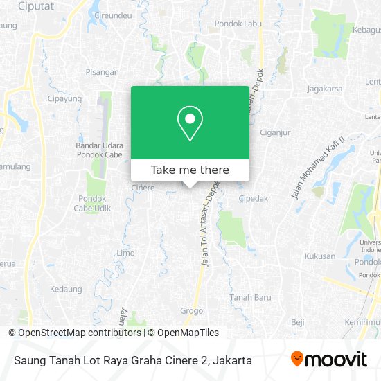 Saung Tanah Lot Raya Graha Cinere 2 map