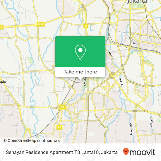 Senayan Residence Apartment T3 Lantai 8 map