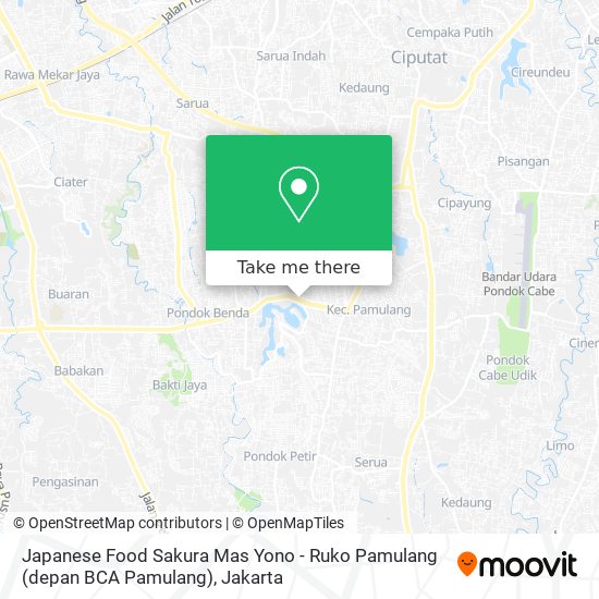 Japanese Food Sakura Mas Yono - Ruko Pamulang (depan BCA Pamulang) map