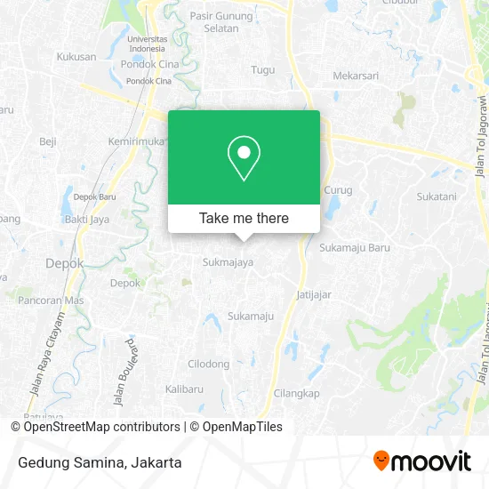 Gedung Samina map