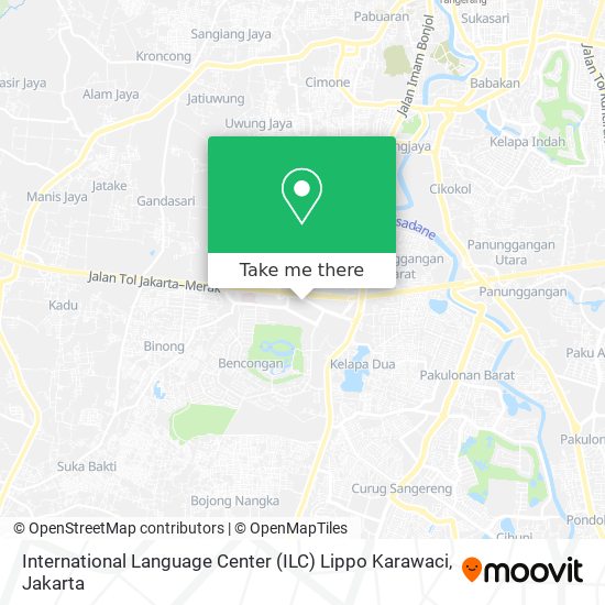 International Language Center (ILC) Lippo Karawaci map