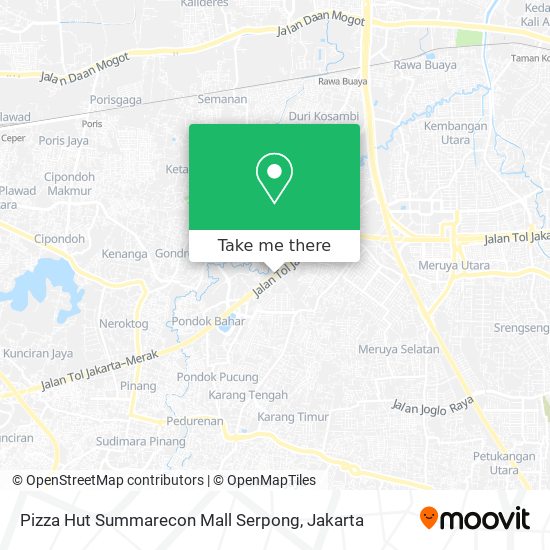 Pizza Hut Summarecon Mall Serpong map