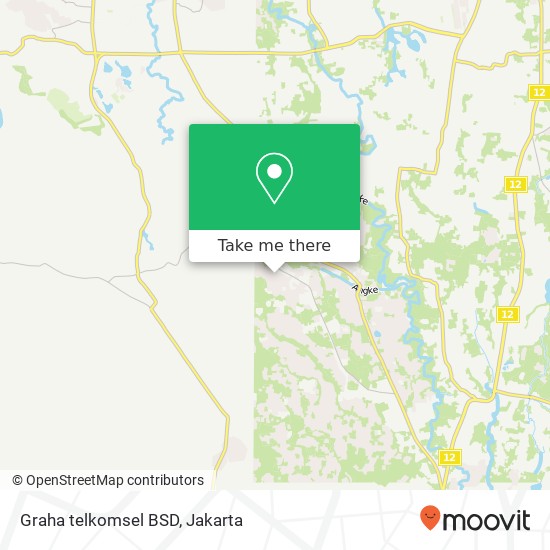 Graha telkomsel BSD map