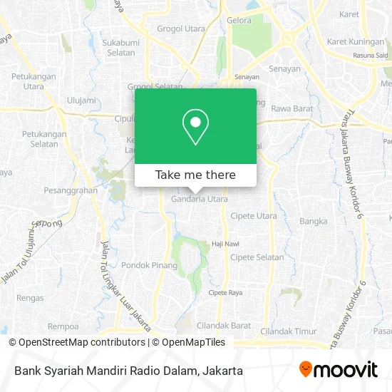 Bank Syariah Mandiri Radio Dalam map