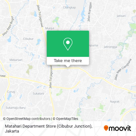 Matahari Department Store (Cibubur Junction) map