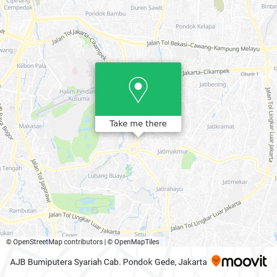 AJB Bumiputera Syariah Cab. Pondok Gede map