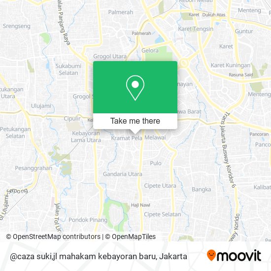 @caza suki,jl mahakam kebayoran baru map