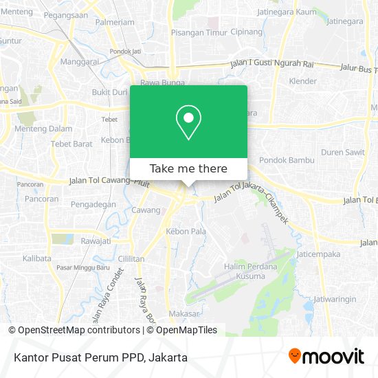 Kantor Pusat Perum PPD map