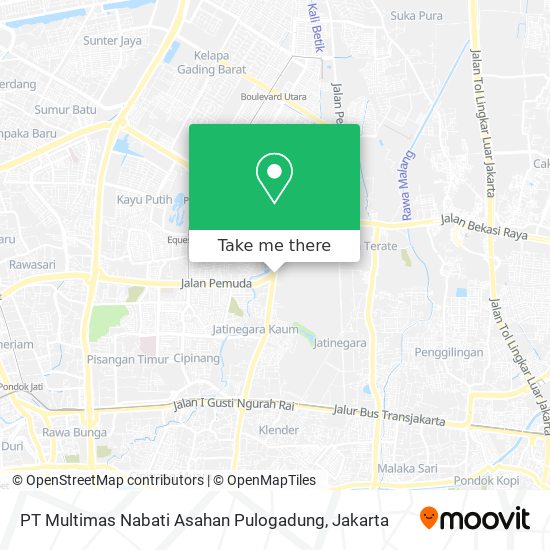 PT Multimas Nabati Asahan Pulogadung map