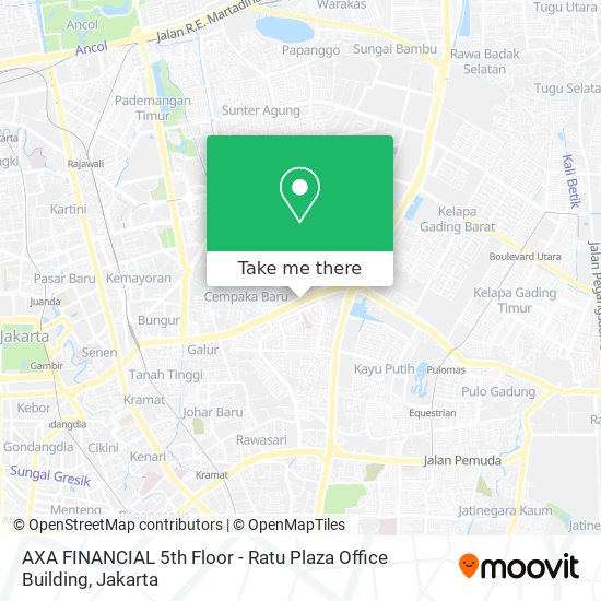 AXA FINANCIAL 5th Floor - Ratu Plaza Office Building map