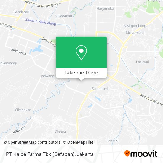 PT Kalbe Farma Tbk (Cefspan) map