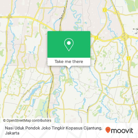 Nasi Uduk Pondok Joko Tingkir Kopasus Cijantung map