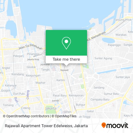 Rajawali Apartment Tower Edelweiss map