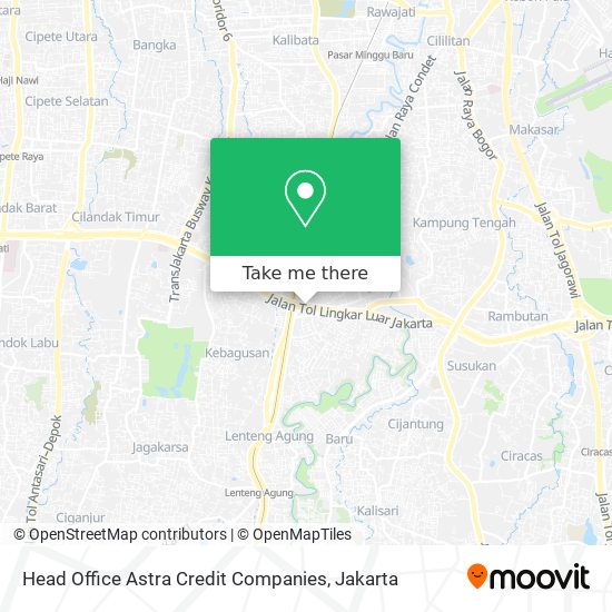 Head Office Astra Credit Companies map